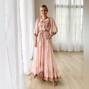 Marea Pink Floral Maxi Dress